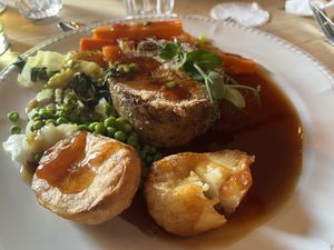 Sunday lunch vegan main  at The Gwaelod y Garth Inn in Cardiff