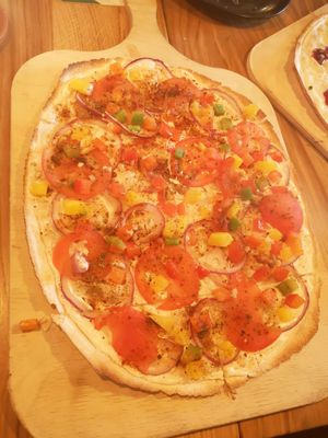 Veganer Flammkuchen "Levante" at Le Feu - Düesbergpark in Muenster