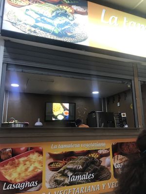 Front service area  at La Tamalera Vegetariana in Medellin