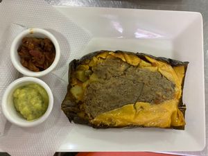 Tamales paisas vegana  at La Tamalera Vegetariana in Medellin