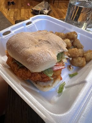 Buffalo cauliflower sandwich  at TheFeed in Logan