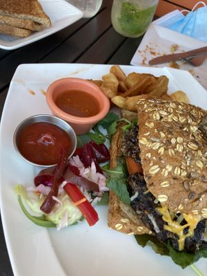 Yucca fries and pickled veggies  at The Purple Elephant in Northport
