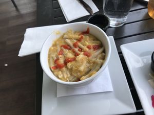 Mac and cheese   at The Purple Elephant in Northport