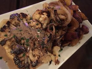 Cauliflower Steak at The Purple Elephant in Northport