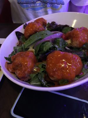 Buffalo cauliflower salad appetizer  at The Purple Elephant in Northport