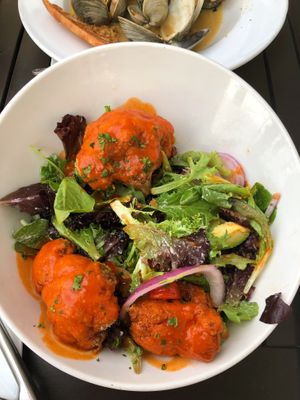 Buffalo cauliflower salad at The Purple Elephant in Northport