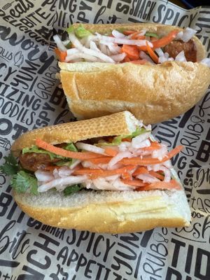 Lemongrass tofu banh mi  at Ôngbà Vietnamese Eatery in Vancouver