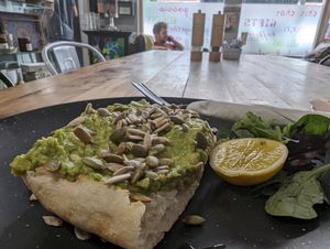 Smashed avo at Kaffeine2582 in Yass