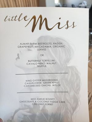 Vegan set menu at Miss Amelie in Wodonga