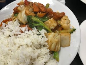 Vege Pork and Cashew - Rice added at Silver Gully in Yass
