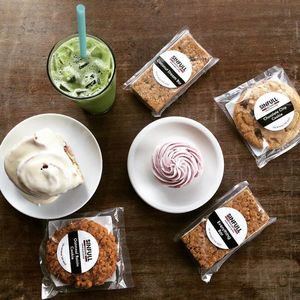 Sinfull snacks and vegan goodise at The Doshi House Cafe in Houston