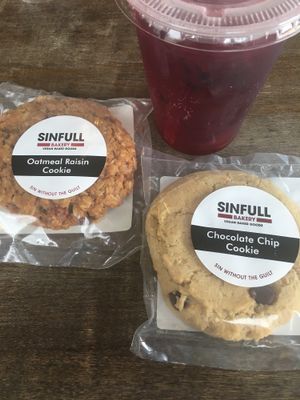 Sunset drink and treats to go at The Doshi House Cafe in Houston