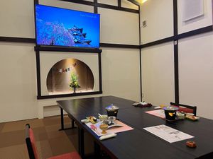 Private Dining Space with big screen - Vegan Full Course Meal Reserved in Advance at Kurayoshi in Kuroishi