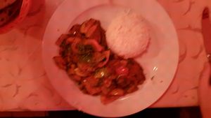 Vegan Jalfrezi at Restaurant Taj Mahal in Salzburg