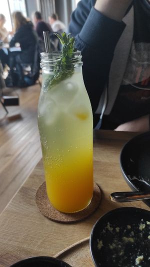Maracuja-Mango Schorle 4,90 € at VRÜH - All Day Breakfast in Dortmund