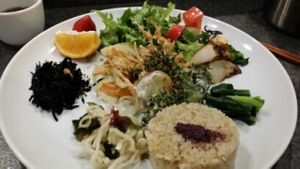 lunch plate at Kobachi-ya in Tokyo