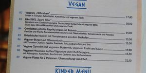 Vegane Gerichte at Restaurant Ethos in Traun
