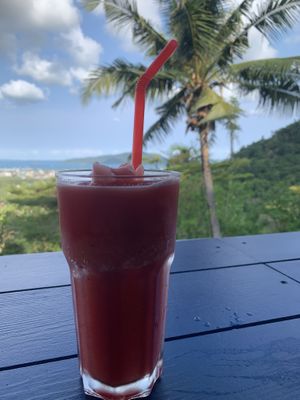 Delicious watermelon shake, amazing view    at The Dreaming Tree in Phuket