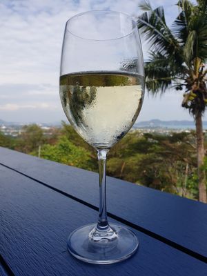 Wine and view at The Dreaming Tree in Phuket