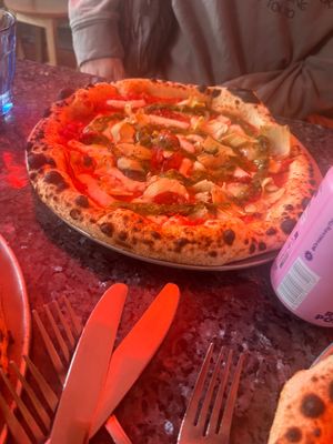 Visited twice when dropping daughter at university. Lovely authentic pizzas many of which can be made vegan. Good choice of toppings.  at Pizzarova in Bristol