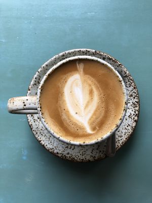 Latte with Coconut milk 👍  at Living Juices in Koh Tao