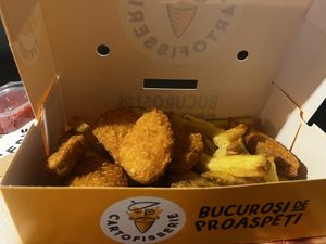 vegan nuggets  at Cartofisserie in Bucharest