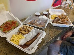 Vegan breakfast- "The Slam" and a Pick 3 at The Supreme Dessert Shop in Willingboro