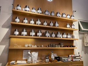 Vast tea selections at Asha Tea House in San Francisco