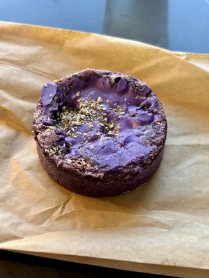Ube mochi cake   at Asha Tea House in San Francisco