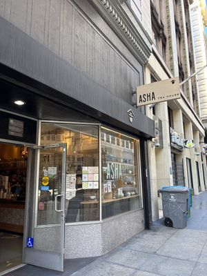 Front entrance  at Asha Tea House in San Francisco