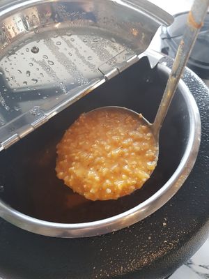 Ezogelin soup (rice, lentils, tomato, herbs) at Marmara falafel&more in Ljubljana
