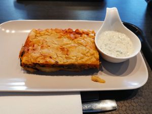 Vegan Greek-style moussaka at Marmara falafel&more in Ljubljana