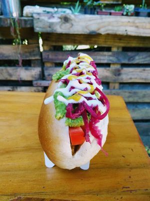 Completo dinámico de champiñón ostra apanado at La Vegana Carnavalera in Lican Ray