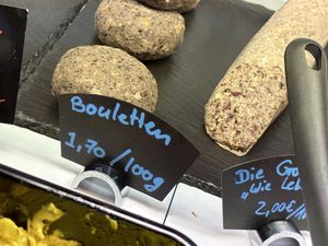 meat balls (vegan)  at Die Vegane Fleischerei in Dresden