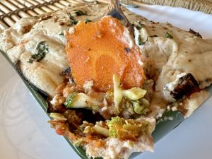 lasagna, absolutely delicious - 400Rs  at Hippie Paws in Mandrem