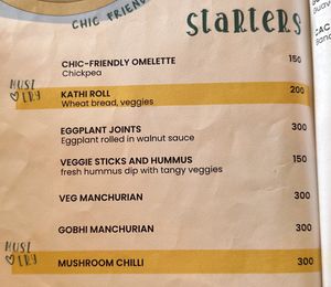 menu  at Hippie Paws in Mandrem