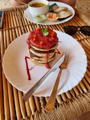 Vegan Pancakes, Delicious... at Hippie Paws in Mandrem
