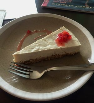 Nourish Vegan Cashew Cheesecake at Nourish Kitchen & Cafe in Victoria