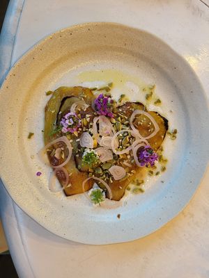 Marinated eggplant at Nourish Kitchen & Cafe in Victoria