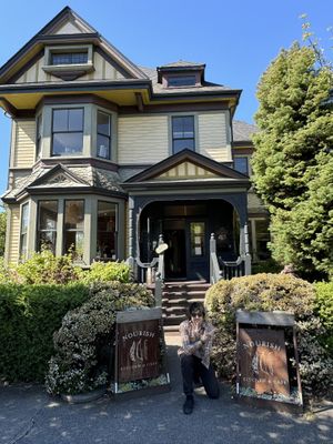 Hard styling with the vegan gang sign   at Nourish Kitchen & Cafe in Victoria