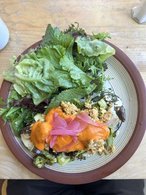 Vegan tempeh tartine   at Nourish Kitchen & Cafe in Victoria