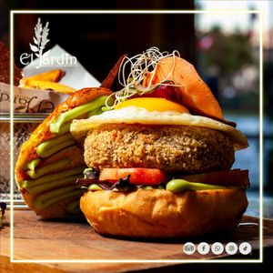 Garbanzo Burguer at El Jardin Healthy Food And Coffee in Cusco