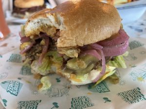 VG burger   at Zephyr Burgers in Plymouth