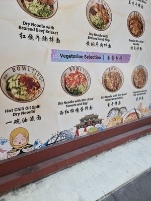 Veg options at Bowltiful in Melbourne