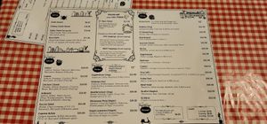 Menu at Capizzi Pizzeria in Rotorua