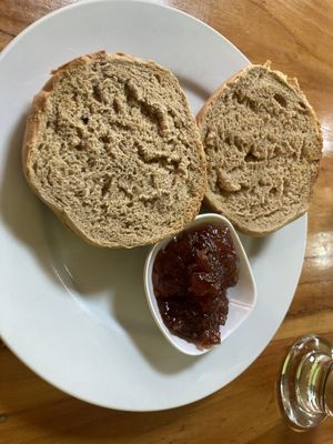 Bagel with jam  at Vida Bakery Cafe in Pakxe