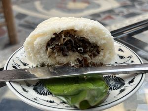Boa bun (mushroom and noodles, very dry)   at Tam Coc Ngo Dong Homestay and Vegan Restaurant in Ninh Binh