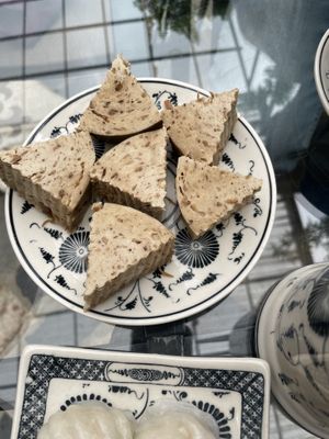 Called mushroom springroll, I think it‘s seitan?  at Tam Coc Ngo Dong Homestay and Vegan Restaurant in Ninh Binh