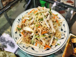 Banana flower salad at Tam Coc Ngo Dong Homestay and Vegan Restaurant in Ninh Binh