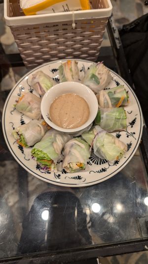fresh spring rolls at Tam Coc Ngo Dong Homestay and Vegan Restaurant in Ninh Binh